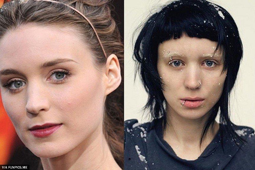 Rooney Mara as Lisbeth Salander in the Swedish – American girl tattooed -English-German thriller (2011)