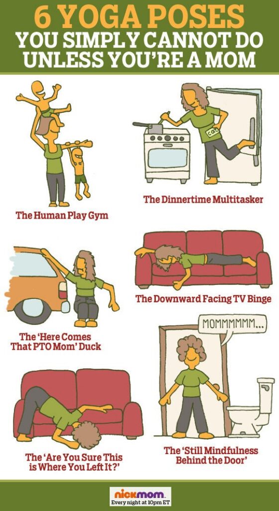6 yoga poses mum do each day