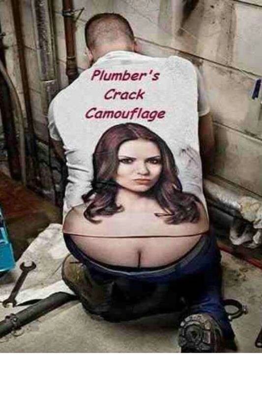 Best camouflage ever for a plumber