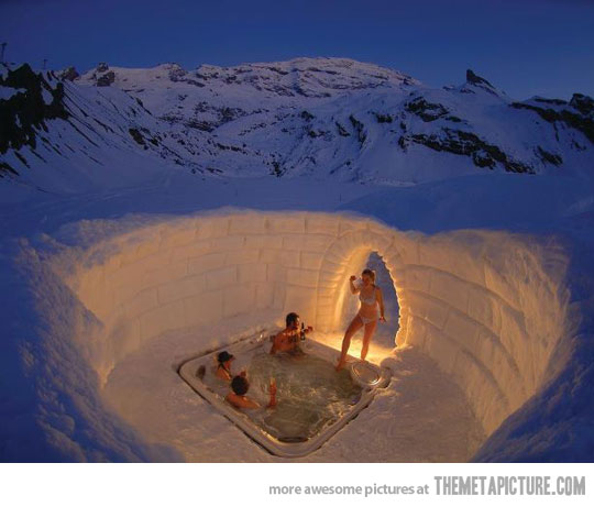 Having a jacuzzi in the North Pole