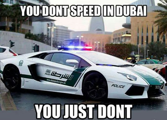 never speed in dubai