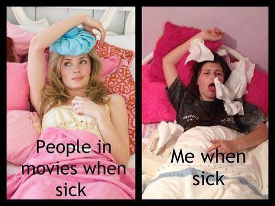 People sick in movie and in reality