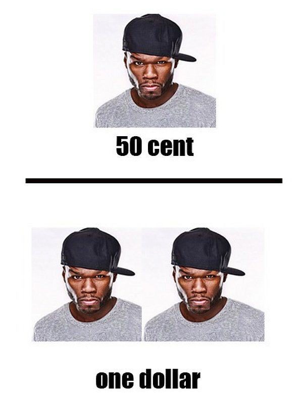 Two 50 cents makes One dollar