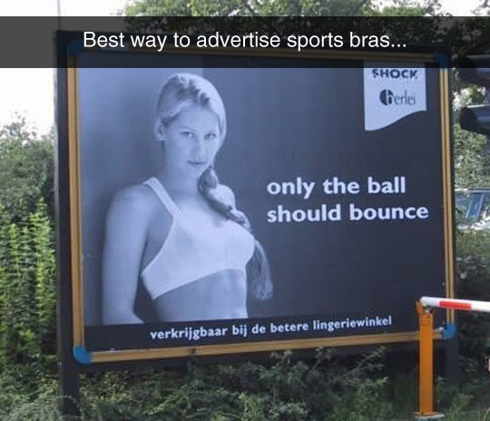 Advertising for sport bras