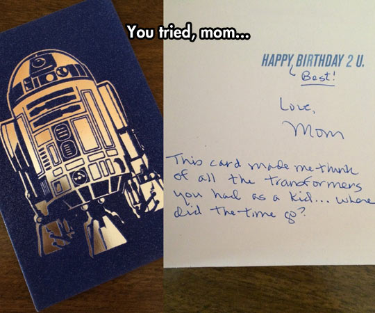 At least you tried mom