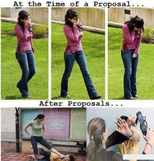 My girlfriend before and after marriage