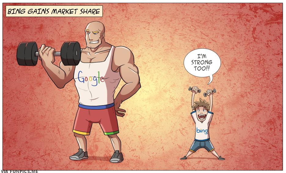 Bing gains the market share