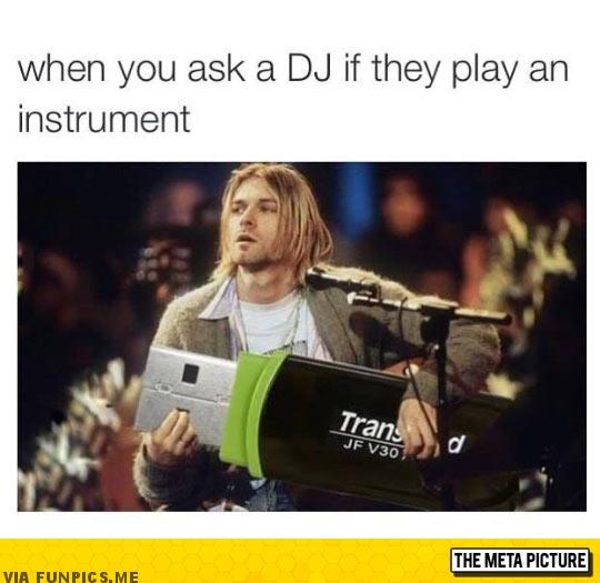 DJ plays what instrument