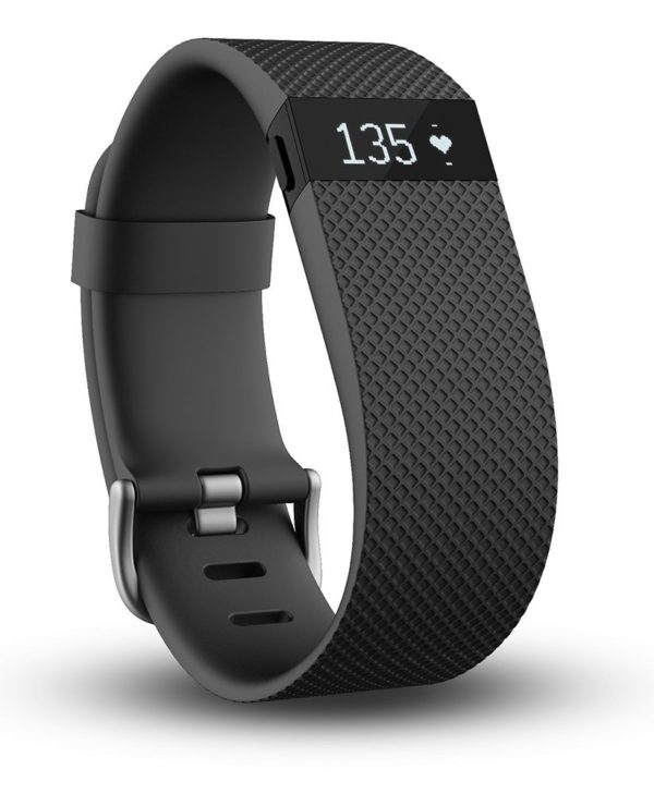 Fitbit Charge HR Wireless Activity Wristband, Black, Large