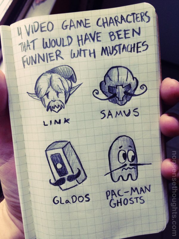 Funnier with mustaches