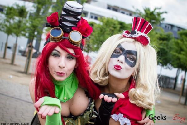 Giada Robin (Poison Ivy) and Harley Quinn