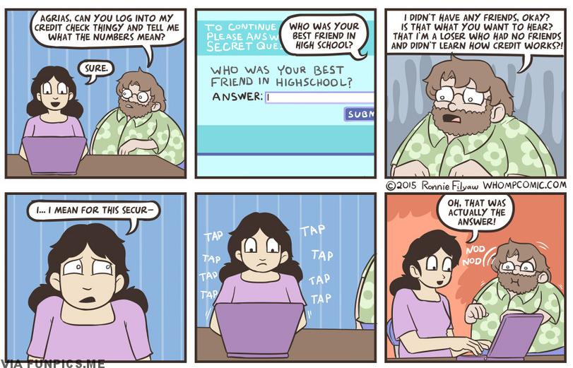 Password security question