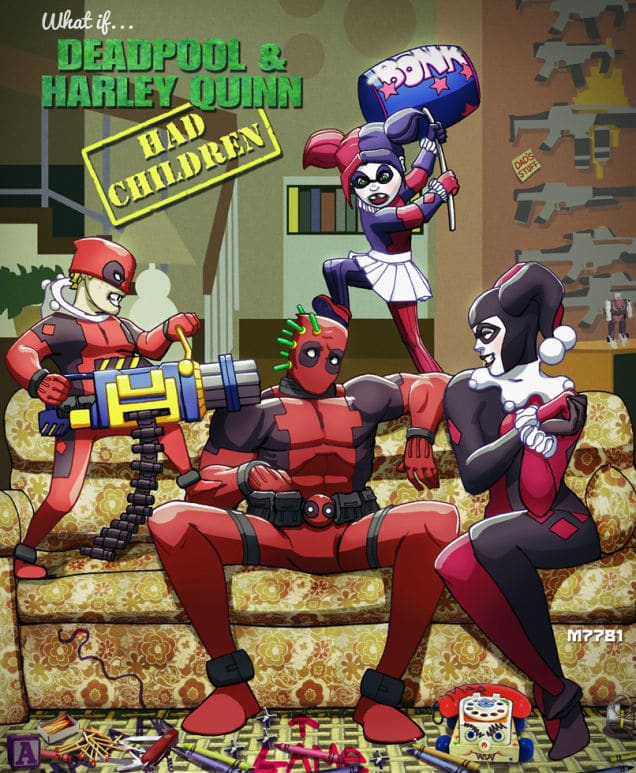 What if deadpool and harley quinn had kids