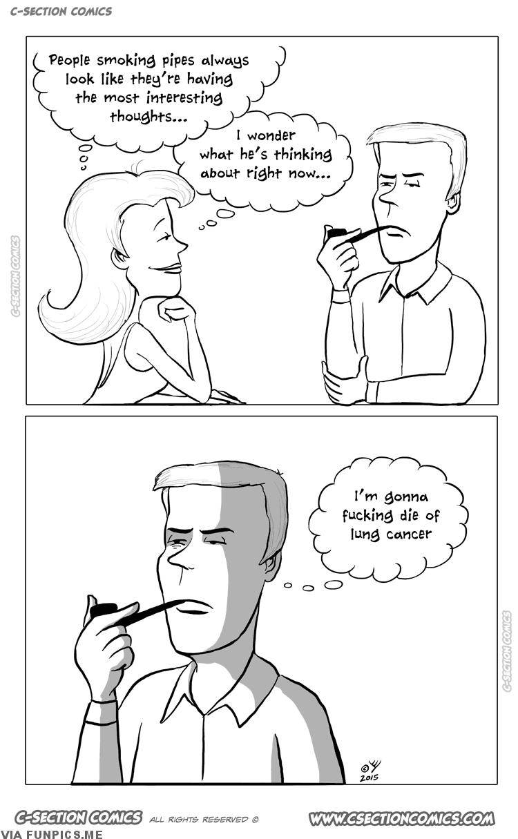 What people smoking pipes think about