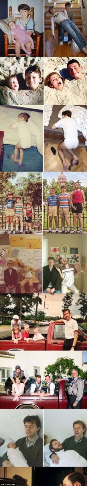 Before And After, Creative Recreations Of Childhood Photos