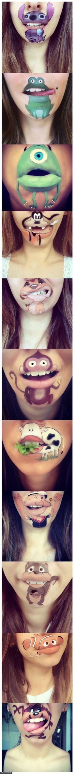 Funny mouth painting art