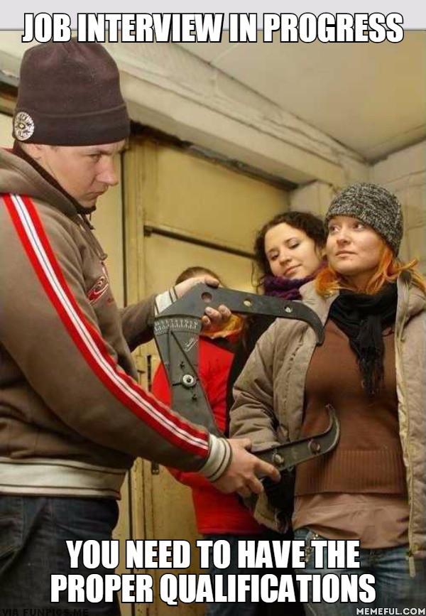 Job interview in progress