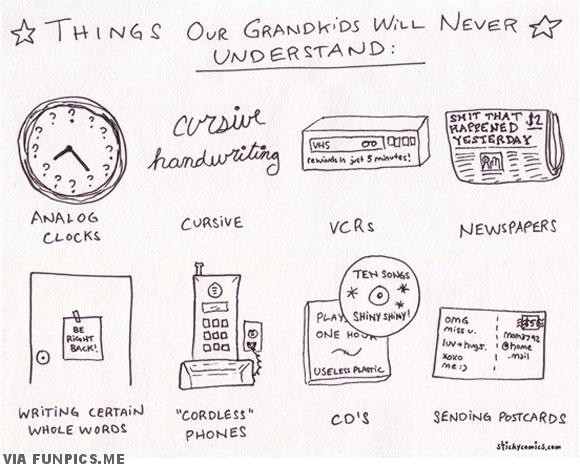 Things our grandkids will never understand