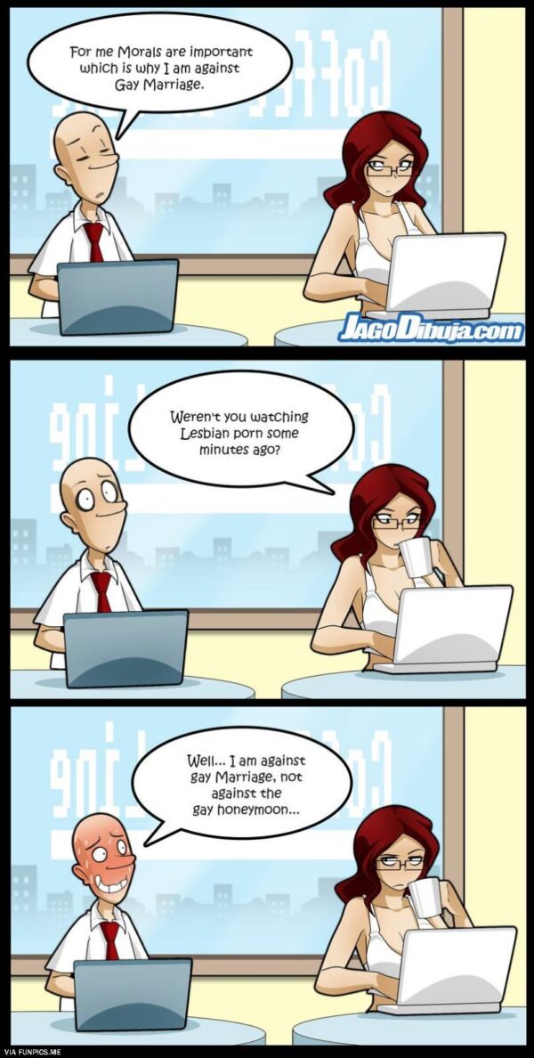 Against gay marriage but for gay honeymoon