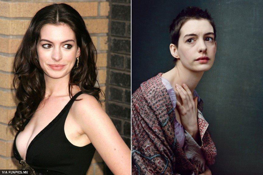 Anne Hathaway as Fantine in the musical drama misery British roads (2012)