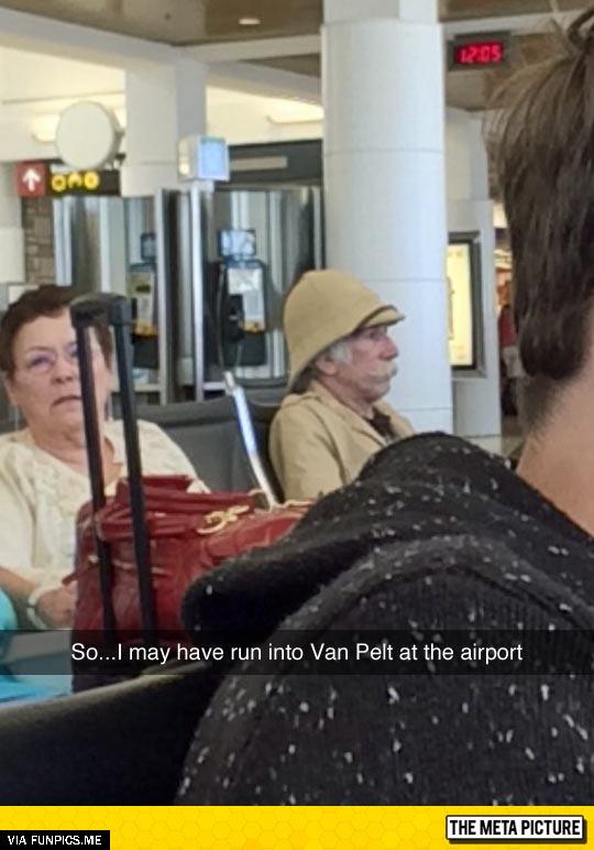 I found Van Pelt from Jumanji at the airport