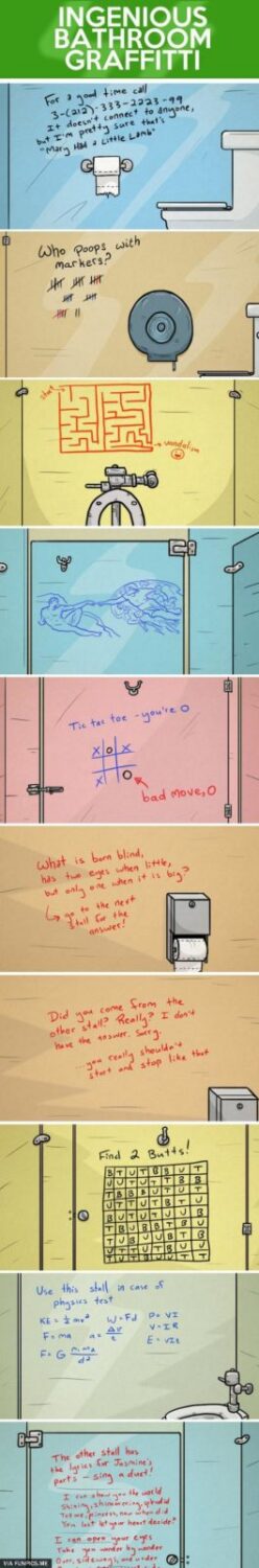 Ingenious bathroom graffitti