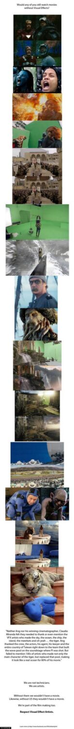 Movies without visual effects are not worth watching