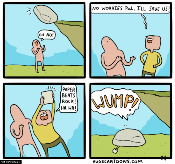 Paper does not always beat rock