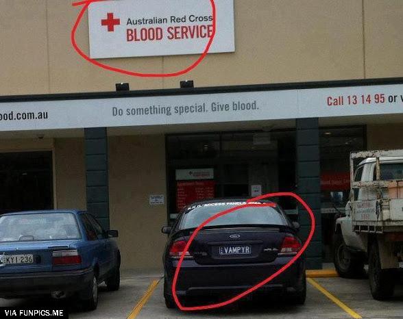 A vampire works at the Blood Service