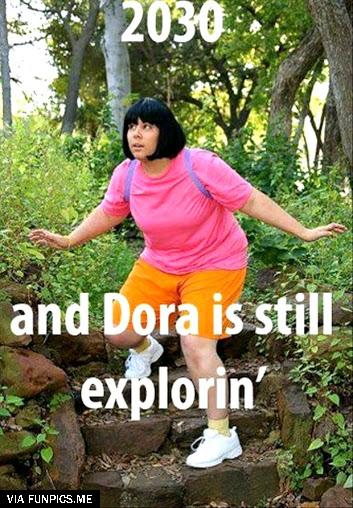 Till now Dora is still exploring