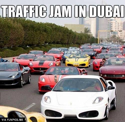 Traffic Jam in Dubai
