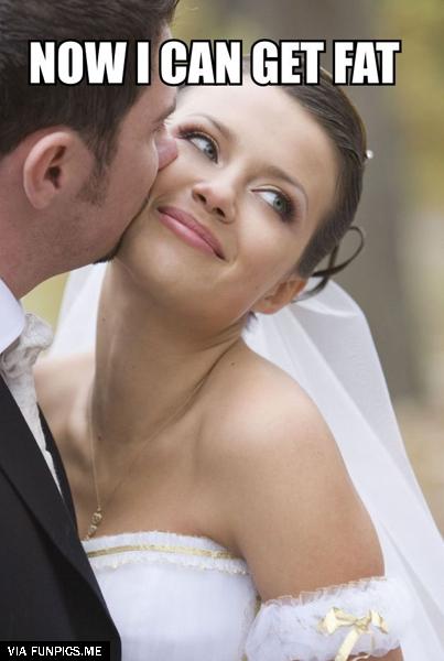 Woman’s thoughts after the wedding