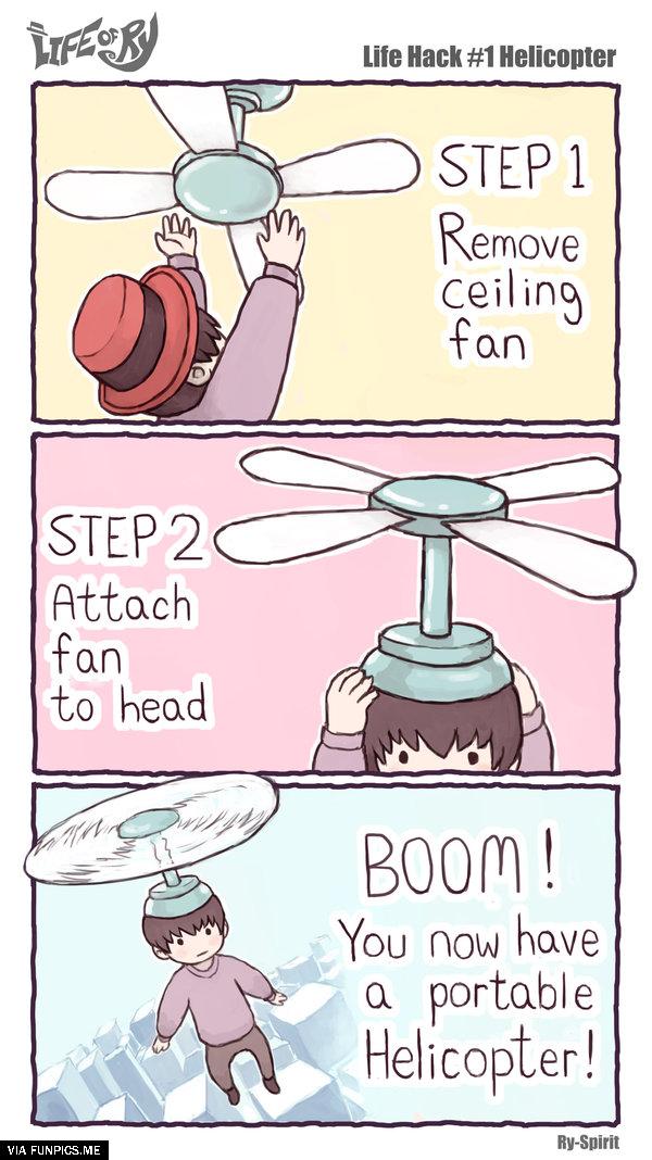 How to make a portable helicopter