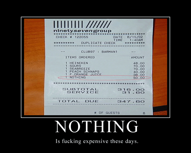 Nothing is expensive