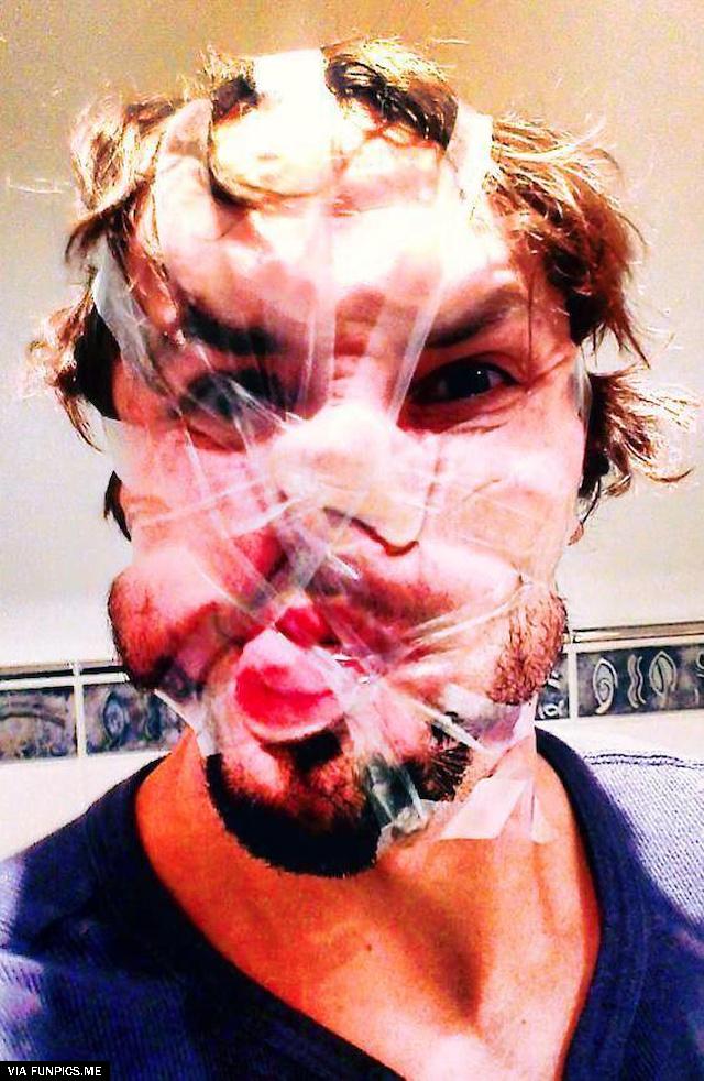 scotch tape selfies  11