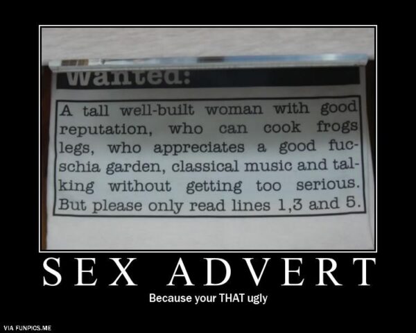 Because you are that ugly