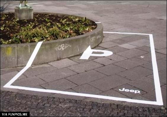 Jeeps can park just anywhere