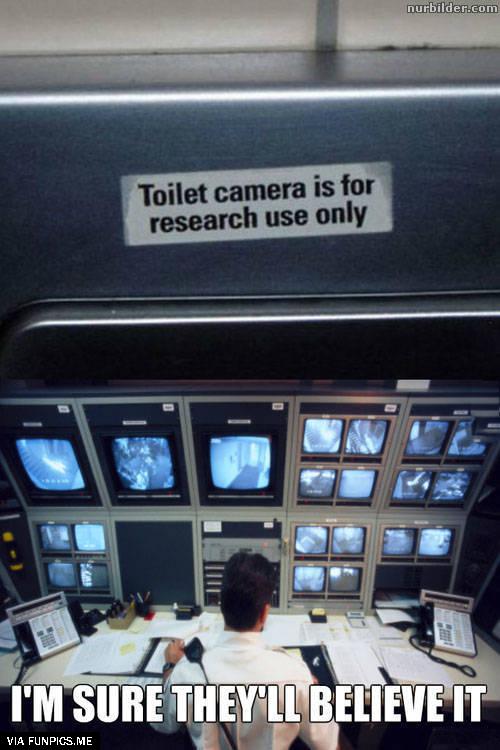 Toilet camera is for research only
