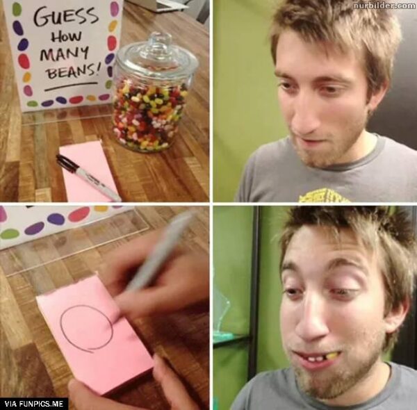 Guess how many beans there are in the jar