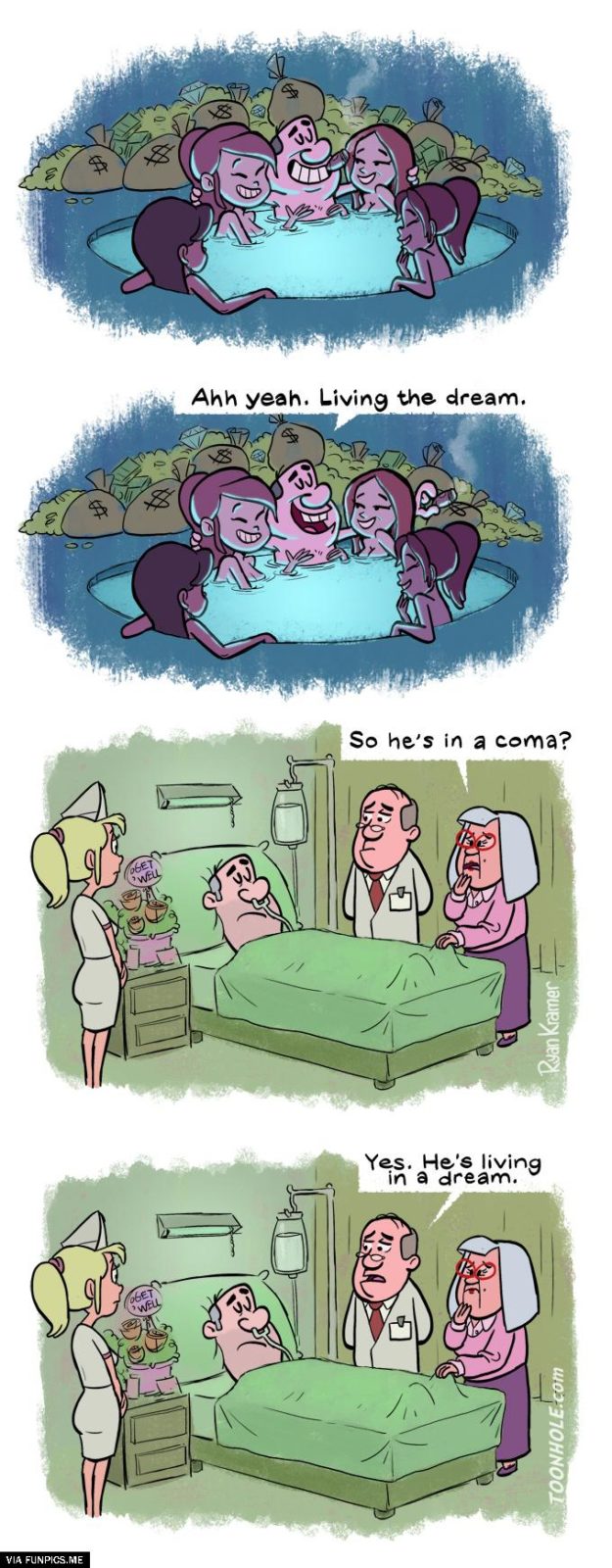 He's living in a dream