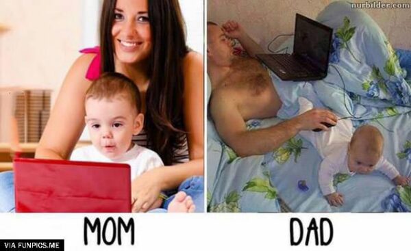 Mum and Dad babysitting