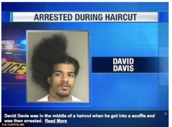 Guy was arrested during a haircut