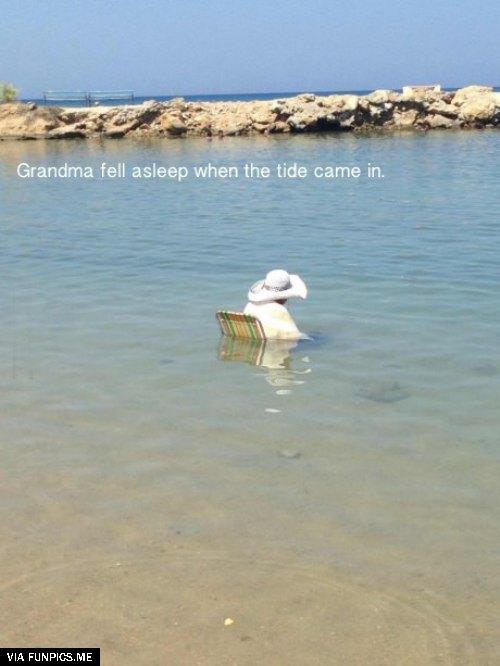 Fell asleep on the beach