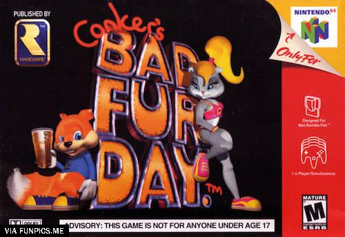 funny video games conker’s bad fur day