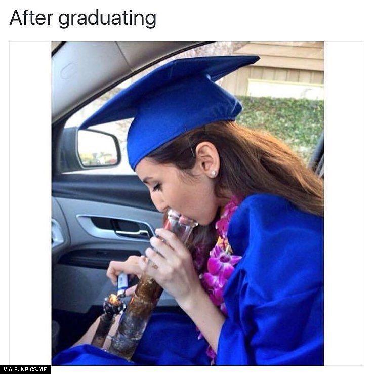 The first thing she did after graduating