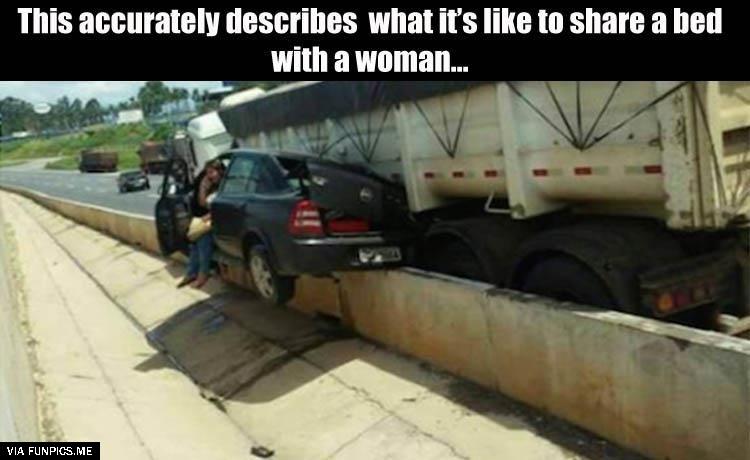 What it's like to share a bed with a woman