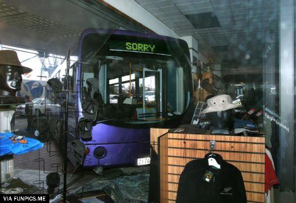 At least the bus is sorry