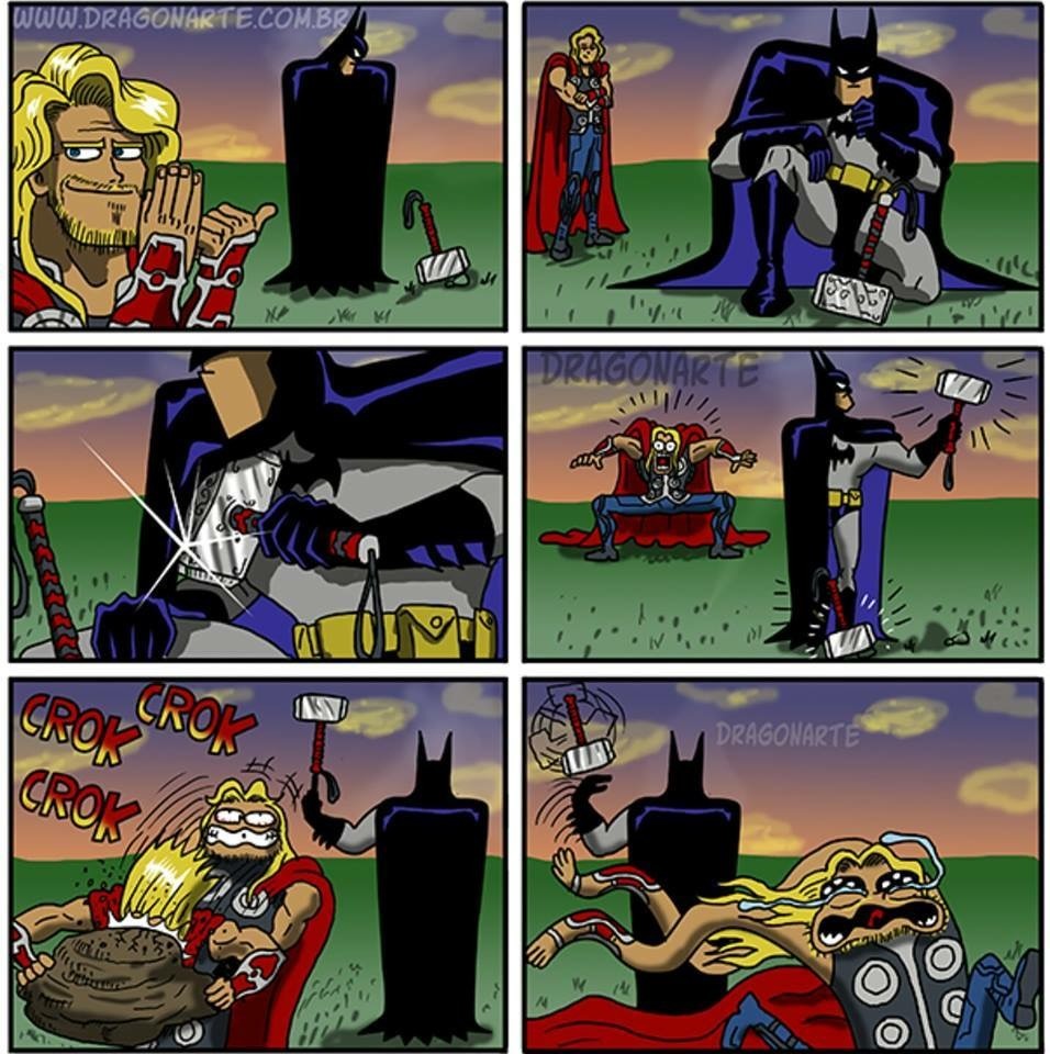 Thor goes berserk because of Batman
