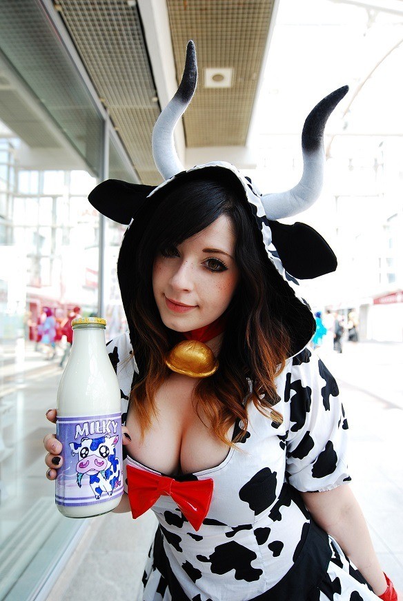 Sexy cosplay of the Milky Cow