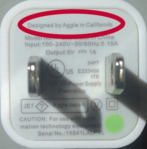 Fake Apple charger looks genuine
